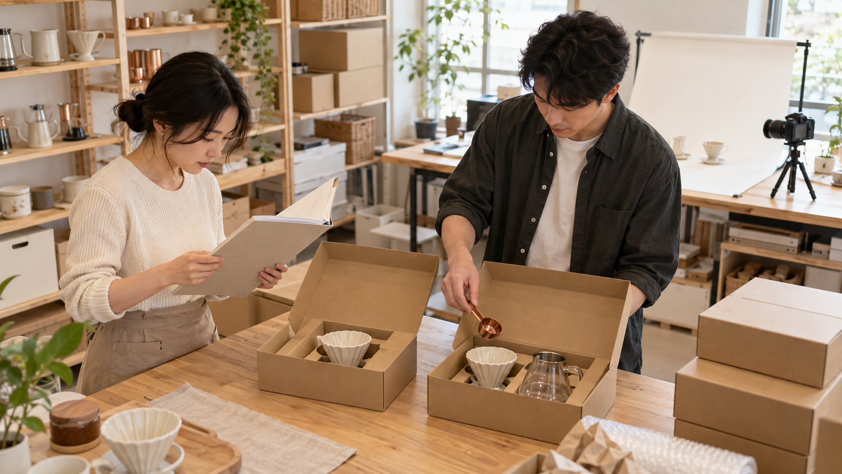 多通路零售團隊核對商品主資料與各平台組合的示意情境